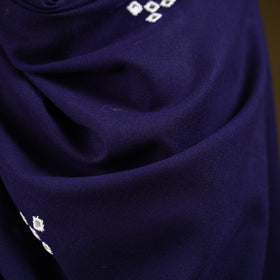 Blue - kutch handwoven mirror work acrylic wool shawl 137