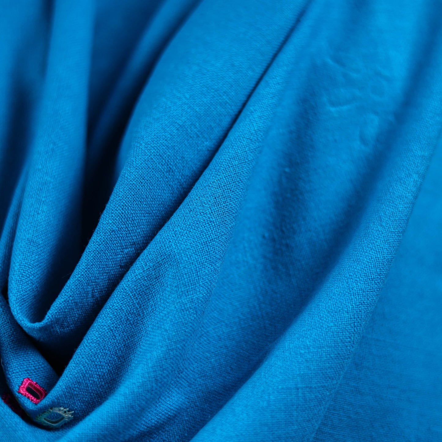 Blue - kutch handwoven mirror work acrylic wool shawl 142