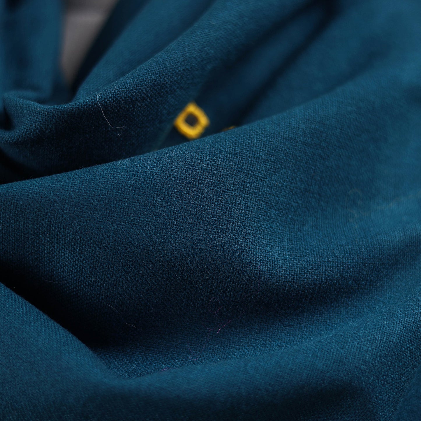 Blue - kutch handwoven mirror work acrylic wool shawl 151