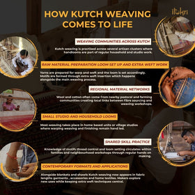 Kutch handwoven mirror work chomuk buta acrylic wool shawl