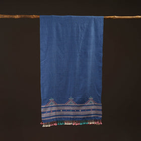 Kutch handwoven mirror work merino wool embroidered stole