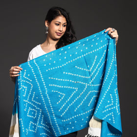  Kutch Handwoven Tie & dye Merino Wool Bandhani Stole