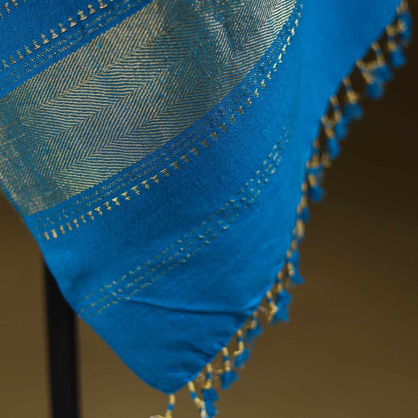 Blue - kutch handwoven zari & mirror work acrylic wool