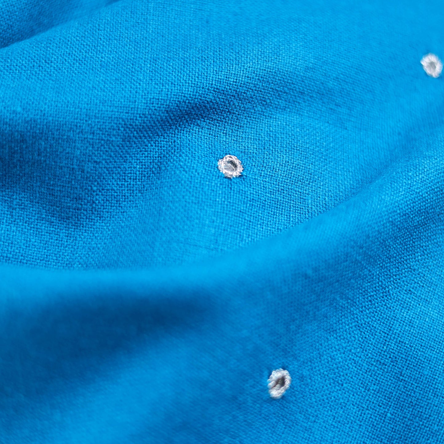 Blue - kutch handwoven zari & mirror work acrylic wool