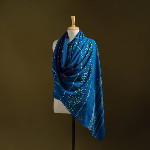 Kutch mirror work handwoven bandhani bagida merino wool