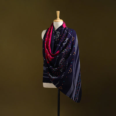 Kutch mirror work handwoven bandhani bagida merino wool