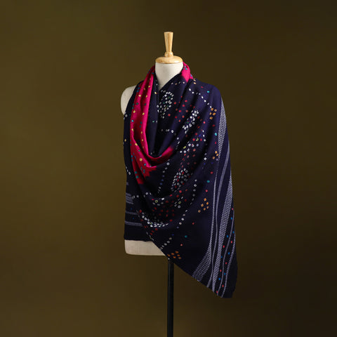 Kutch mirror work handwoven bandhani bagida merino wool