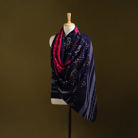 Kutch mirror work handwoven bandhani bagida merino wool