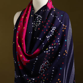 Kutch mirror work handwoven bandhani bagida merino wool