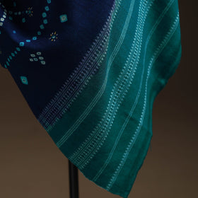 Kutch mirror work handwoven bandhani bagida woolen shawl 20