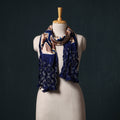 Kutch modal silk clamp dyed bandhani shibori stole 02