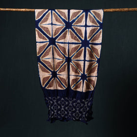 Kutch modal silk clamp dyed bandhani shibori stole 02