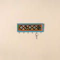 Kutch mud mirror work lippan art key holder (4 x 12 in) 06