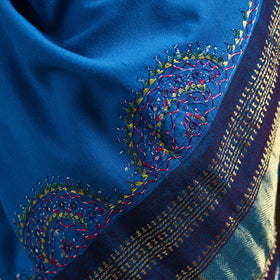 Blue - kutch neran hand embroidery mirror work woollen