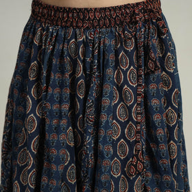 Blue - kutch printed 24 kali cotton long skirt 13