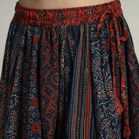 Blue - kutch printed 24 kali cotton long skirt 28