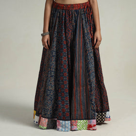Blue - kutch printed 24 kali cotton long skirt 28