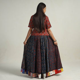 Blue - kutch printed 24 kali cotton long skirt 28