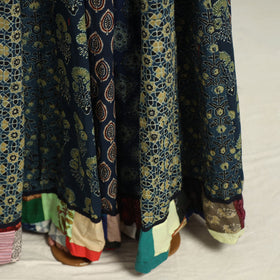 Blue - kutch printed 24 kali cotton long skirt 48