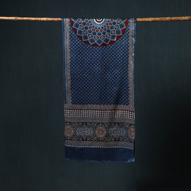 Kutch printed mashru silk stole 09 - handcrafted