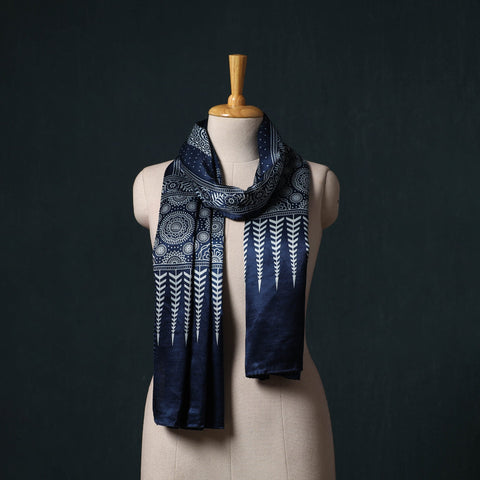 Kutch printed mashru silk stole 32 - handcrafted