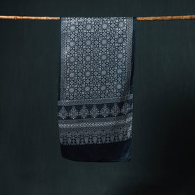 Kutch printed mashru silk stole 35 - handcrafted