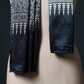 Kutch printed mashru silk stole 41 - handcrafted
