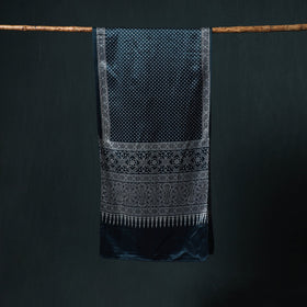 Kutch printed mashru silk stole 41 - handcrafted