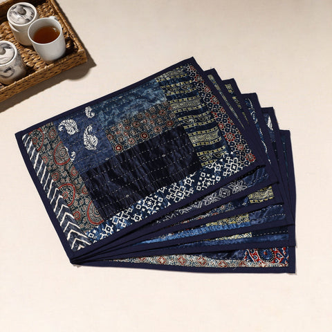  Blue Tagai Embroidery Table Mats