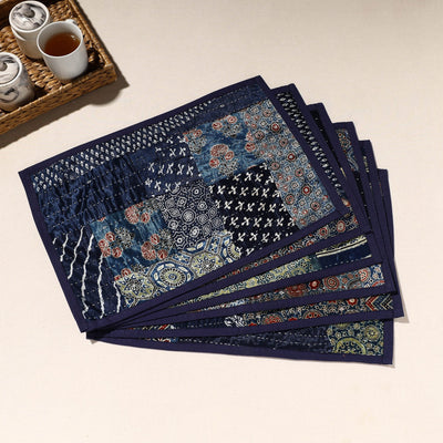  Blue Tagai Embroidery Table Mats
