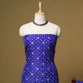 Kutch tie-dye bandhani dupion silk zari work 3pc unstitched