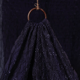 Blue - kutch tie-dye chanderi silk bandhani fabric 12