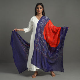 Blue - Kutch Tie-Dye Cotton Bandhani Dupatta 01