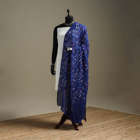Kutch tie-dye cotton bandhani dupatta 115 - handcrafted
