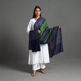 Shop Authentic Blue Bandhani Cotton Dupatta Online