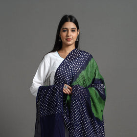 Shop Authentic Blue Bandhani Cotton Dupatta Online