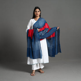 Shop Authentic Blue Bandhani Cotton Dupatta Online