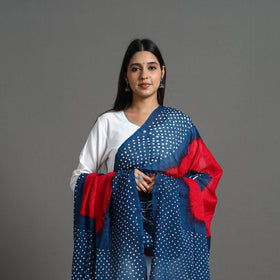 Shop Authentic Blue Bandhani Cotton Dupatta Online