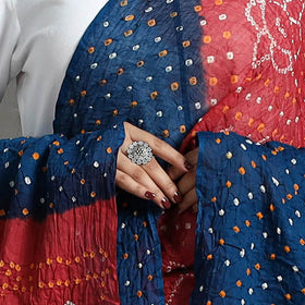 Shop Authentic Blue Bandhani Cotton Dupatta Online