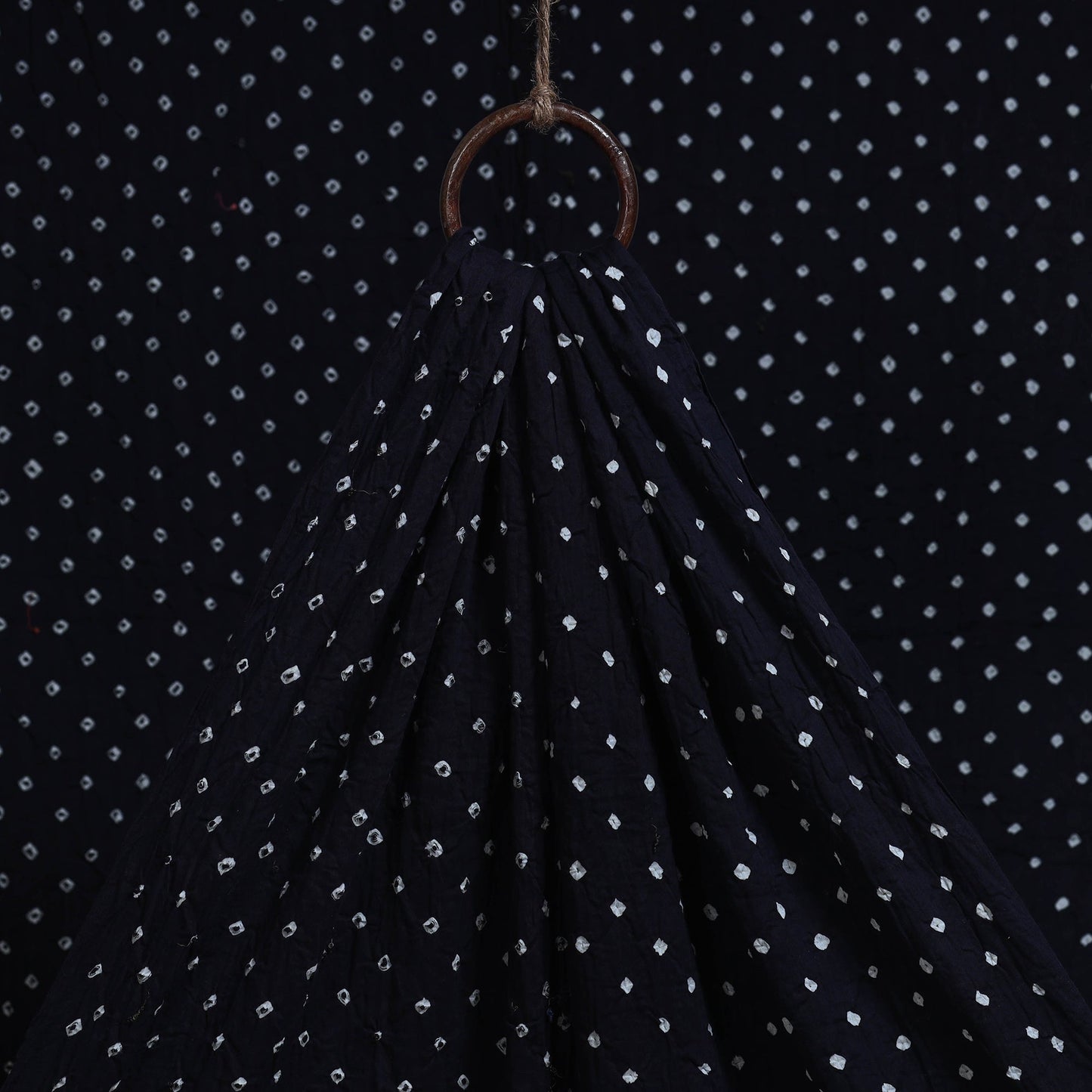 Kutch tie-dye cotton bandhani fabric 01 - handcrafted