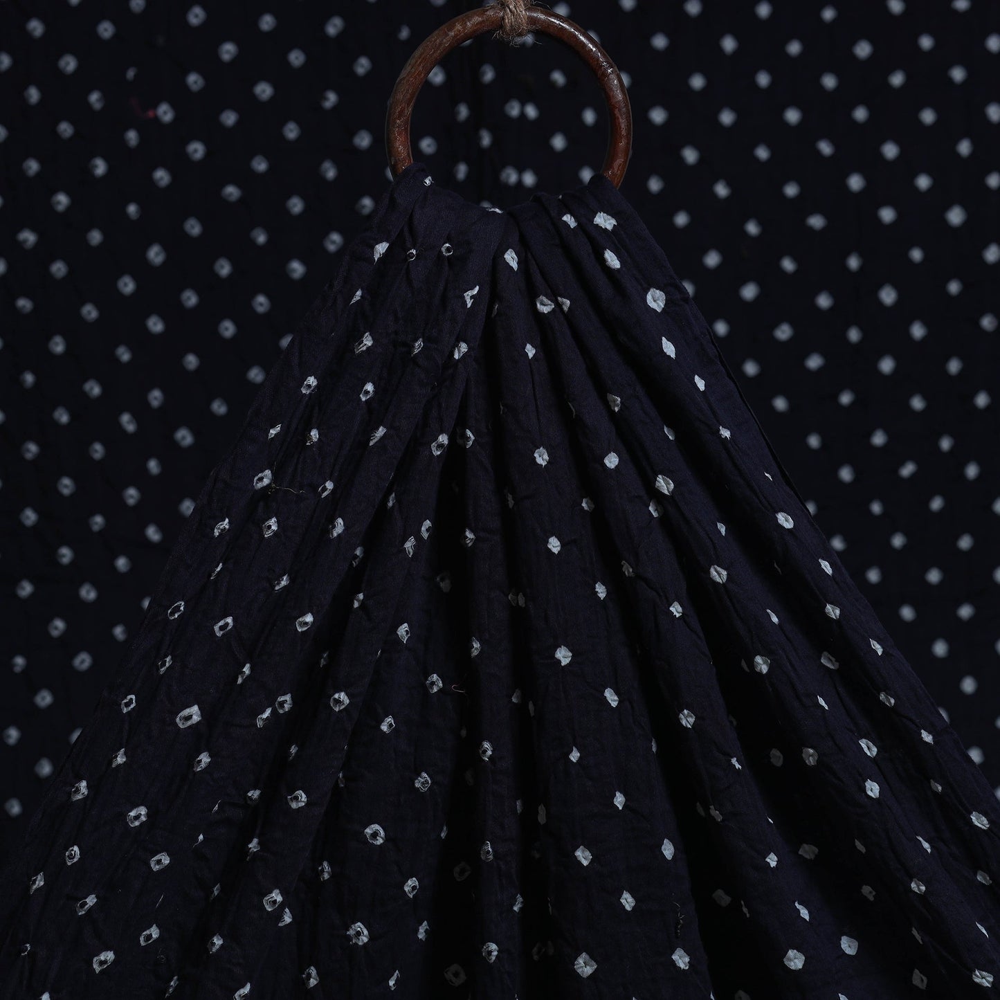 Kutch tie-dye cotton bandhani fabric 01 - handcrafted