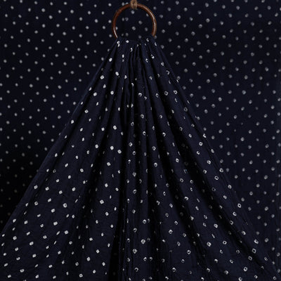 Blue - kutch tie-dye cotton bandhani fabric 02 - handcrafted