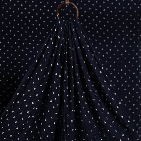 Blue - kutch tie-dye cotton bandhani fabric 02 - handcrafted