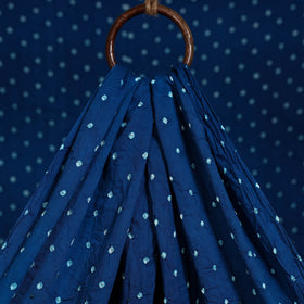Blue - kutch tie-dye cotton bandhani fabric 06 - handcrafted
