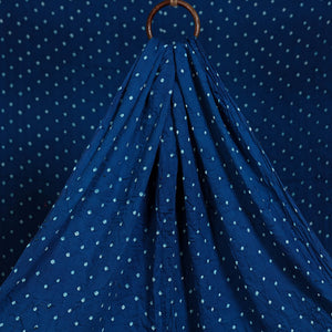 Blue - kutch tie-dye cotton bandhani fabric 06 - handcrafted