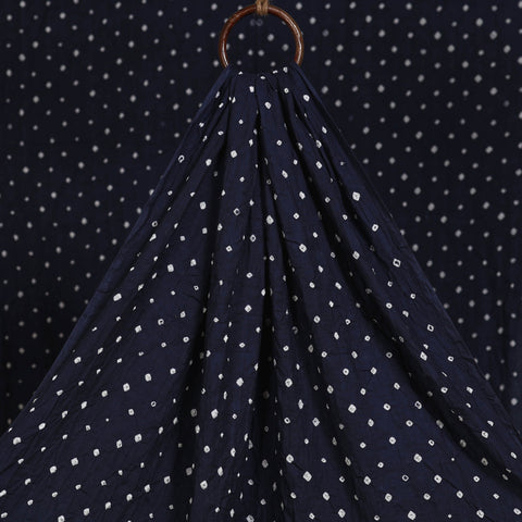 Blue - kutch tie-dye cotton bandhani fabric 07 - handcrafted