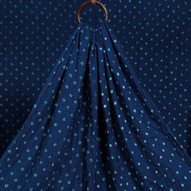Blue - kutch tie-dye cotton bandhani fabric 10 - handcrafted