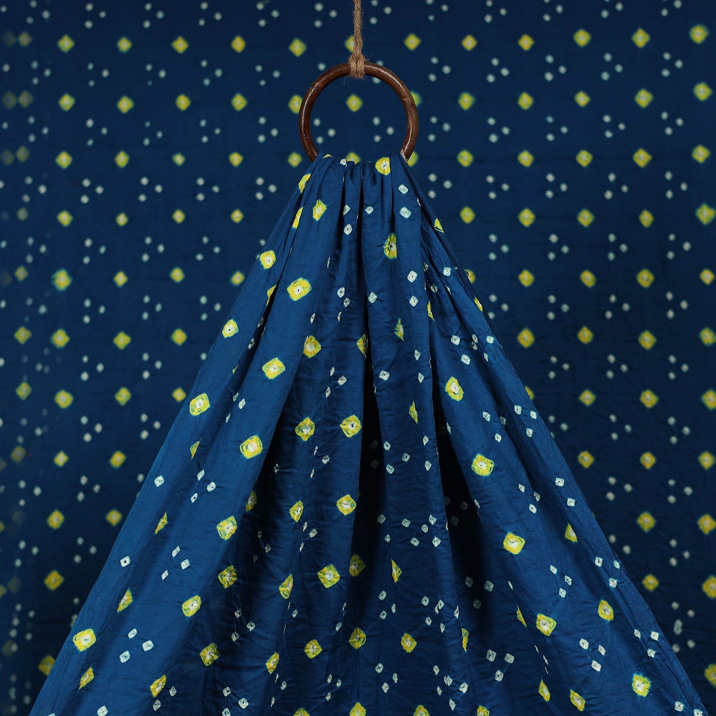 Kutch tie-dye cotton bandhani fabric 12 - handcrafted