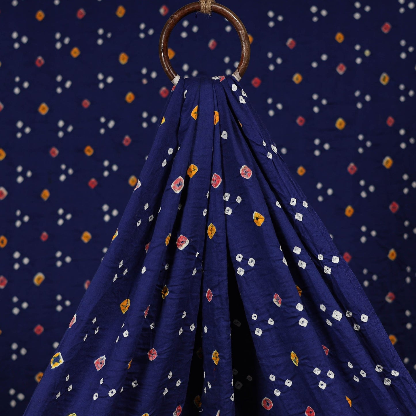 Kutch tie-dye cotton bandhani fabric 13 - handcrafted
