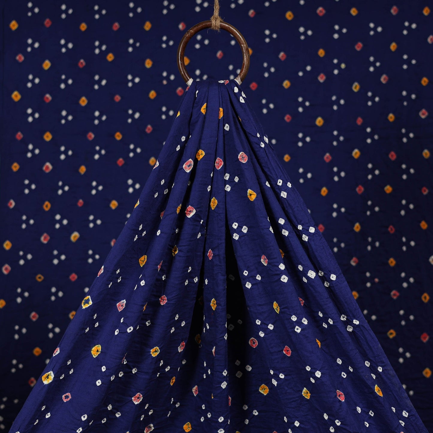 Kutch tie-dye cotton bandhani fabric 13 - handcrafted